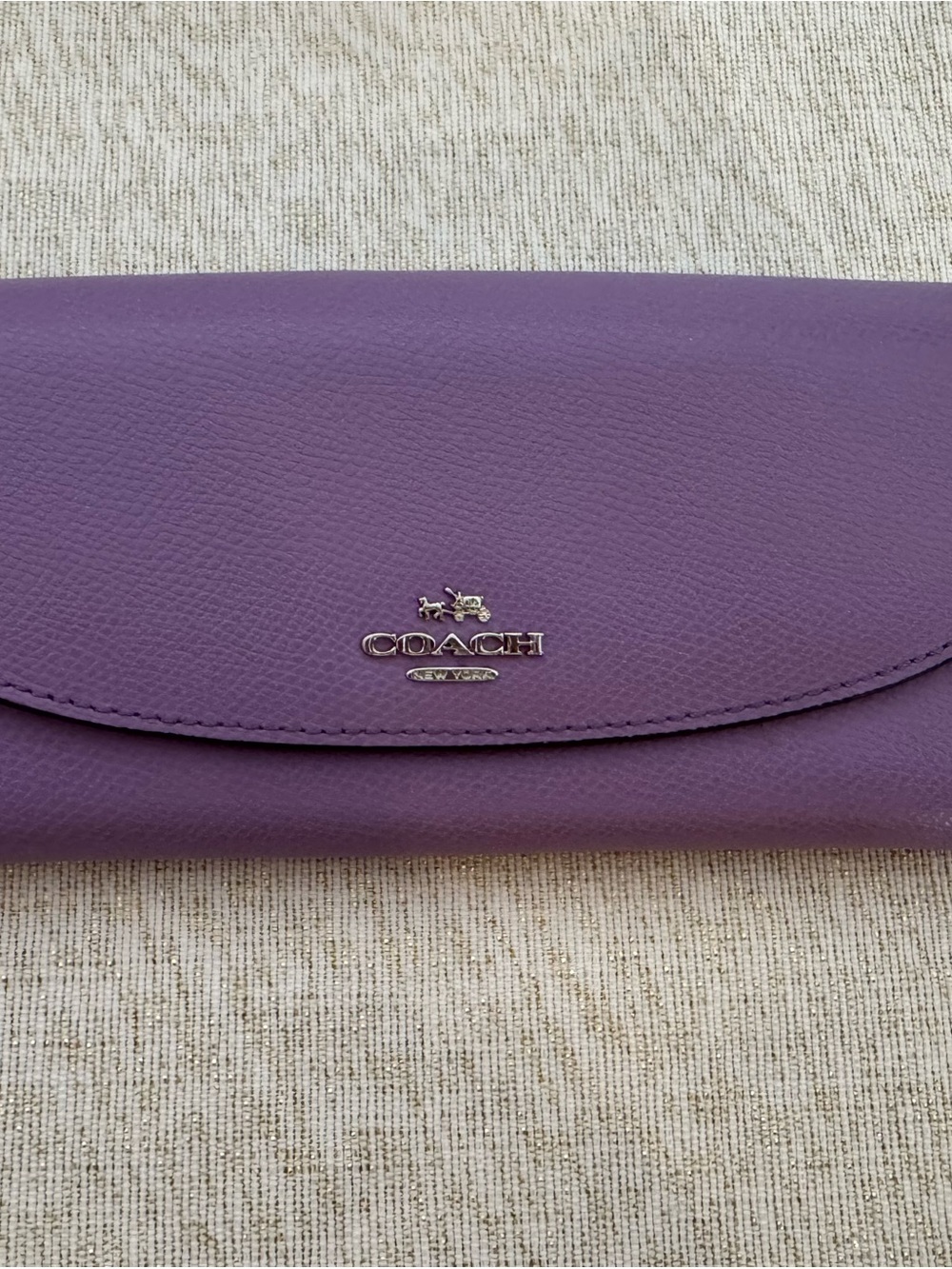Coach Purple Leather Wallet